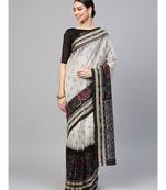 multicolor plain art silk saree with blouse with blouse