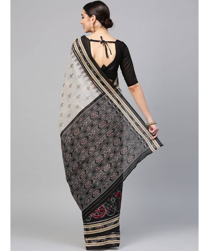 multicolor plain art silk saree with blouse with blouse