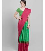 multicolor Printed art silk saree with blouse with blouse