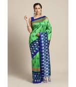 multicolor Printed art silk saree with blouse with blouse