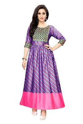 Women's Festive Wear Heavy Satin Gown 1