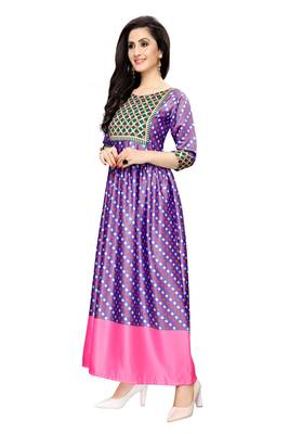 Women's Festive Wear Heavy Satin Gown 4