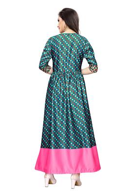 Women's Festive Wear Heavy Satin Gown 2