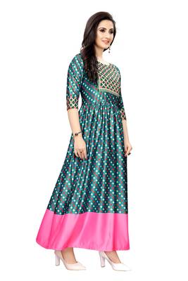Women's Festive Wear Heavy Satin Gown 3