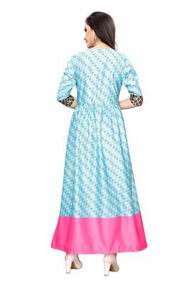 Women's Festive Wear Heavy Satin Gown 2