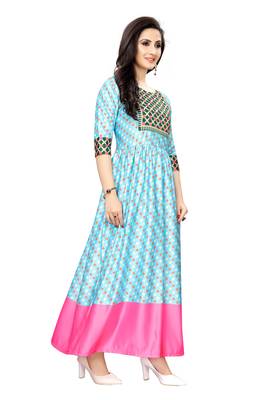 Women's Festive Wear Heavy Satin Gown 3