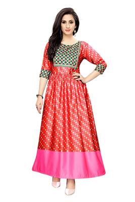 Women's Festive Wear Heavy Satin Gown 1