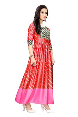 Women's Festive Wear Heavy Satin Gown 3