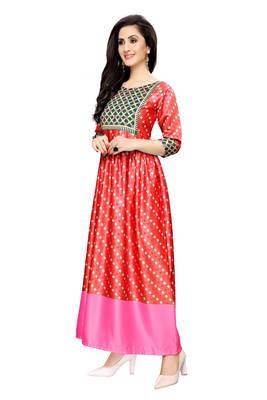 Women's Festive Wear Heavy Satin Gown 4