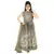 Grey Printed and Embroidered Chiffon Comtemporary Gown
