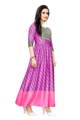 Women's Festive Wear Heavy Satin Gown 3