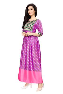 Women's Festive Wear Heavy Satin Gown 4