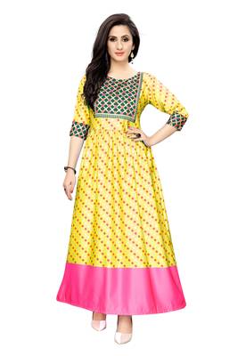 Women's Festive Wear Heavy Satin Gown 1