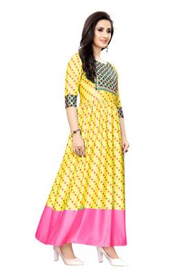 Women's Festive Wear Heavy Satin Gown 3