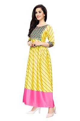 Women's Festive Wear Heavy Satin Gown 4