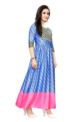 Women's Festive Wear Heavy Satin Gown 3