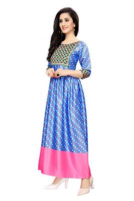 Women's Festive Wear Heavy Satin Gown 4