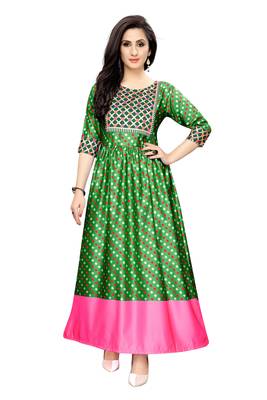 Women's Festive Wear Heavy Satin Gown 1