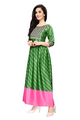 Women's Festive Wear Heavy Satin Gown 4