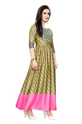 Women's Festive Wear Heavy Satin Gown 3