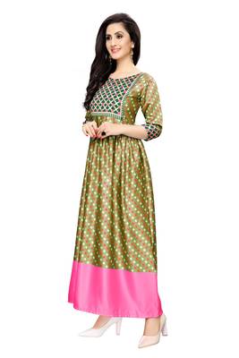 Women's Festive Wear Heavy Satin Gown 4