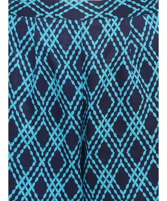 Blue Chikankari cotton kurti with prints paired with trouser 6