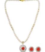 White pearl necklace-sets