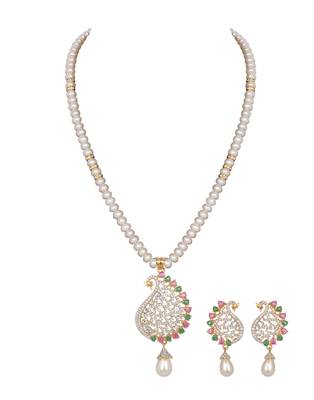 White pearl necklace-sets 4