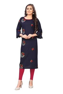 Women's Festive Wear Heavy Rayon Kurti 1