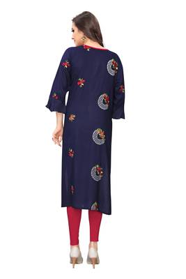 Women's Festive Wear Heavy Rayon Kurti 2