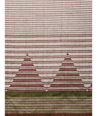 Grey woven Bhagalpuri Silk saree with blouse 3