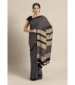 multicolor woven cotton saree with blouse