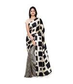 multicolor woven Crepe saree with blouse