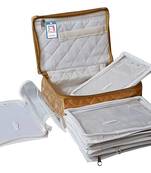 atorakushon   Satin Makeup Pouches Cosmetic With 6 Necklace Earrings Vanity Jewellery Organizer For Women's (gold)