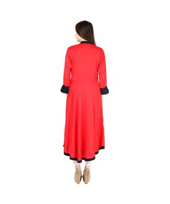red printed rayon kurti 4