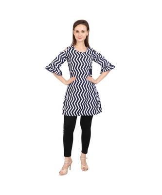 blue printed rayon kurti 1