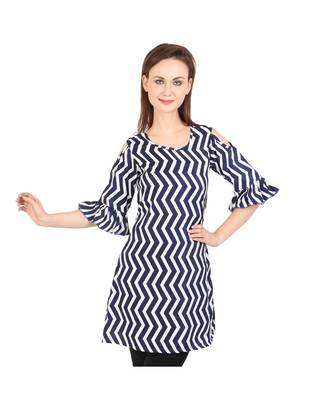 blue printed rayon kurti 2