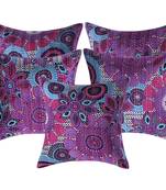 Texstylers 100% Cotton 16x16 Inches Assorted kantha work Embroidery Cushion cover(Pack of 5)
