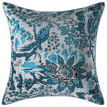 Texstylers 100% Cotton 16x16 Inches Assorted kantha work Embroidery Cushion cover(Pack of 5) 2