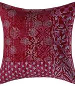 Texstylers 100% Cotton 16x16 Inches Assorted kantha work Embroidery Cushion cover(Pack of 5)