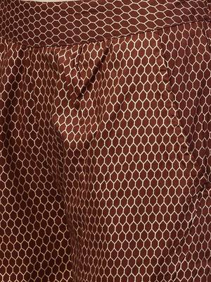 Brown printed viscose rayon ethnic-kurtis 4