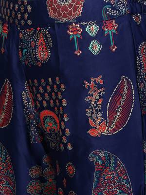 Turquoise brasso chanderi ethnic-kurtis 4