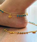 Multicolor diamond anklets
