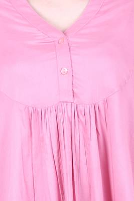 Pink plain viscose rayon cotton-tops 5