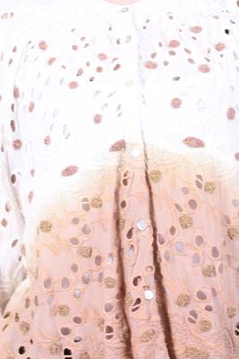 White embroidered blended cotton cotton-tops 5