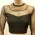 Black Net and Dupion Silk Blouse