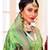 green woven banarasi saree with blouse
