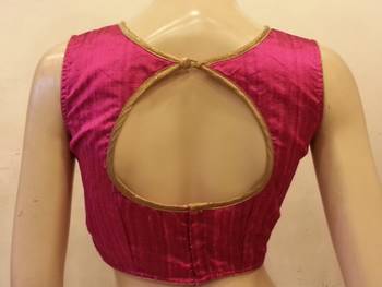 Magenta rawsilk handwork  blouse 2