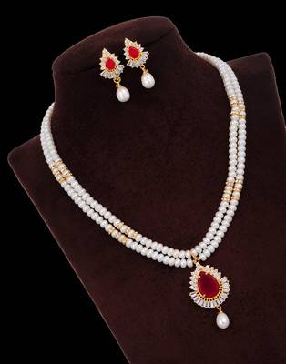 White pearl necklace-sets 2