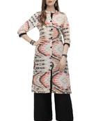 Rishaga Multicolor printed cotton multicolor-kurtis
